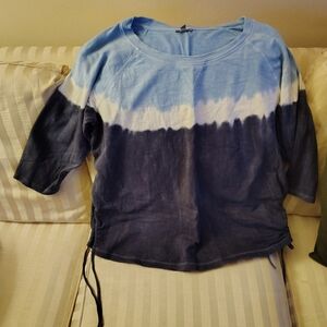 Talbots🩴 Blue and White Ombre Top